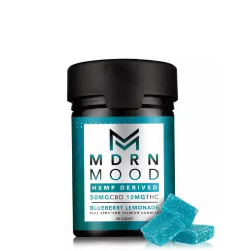 🍋 20 CBD & THC GUMMIES – BLUEBERRY LEMONADE – MDRN MOOD