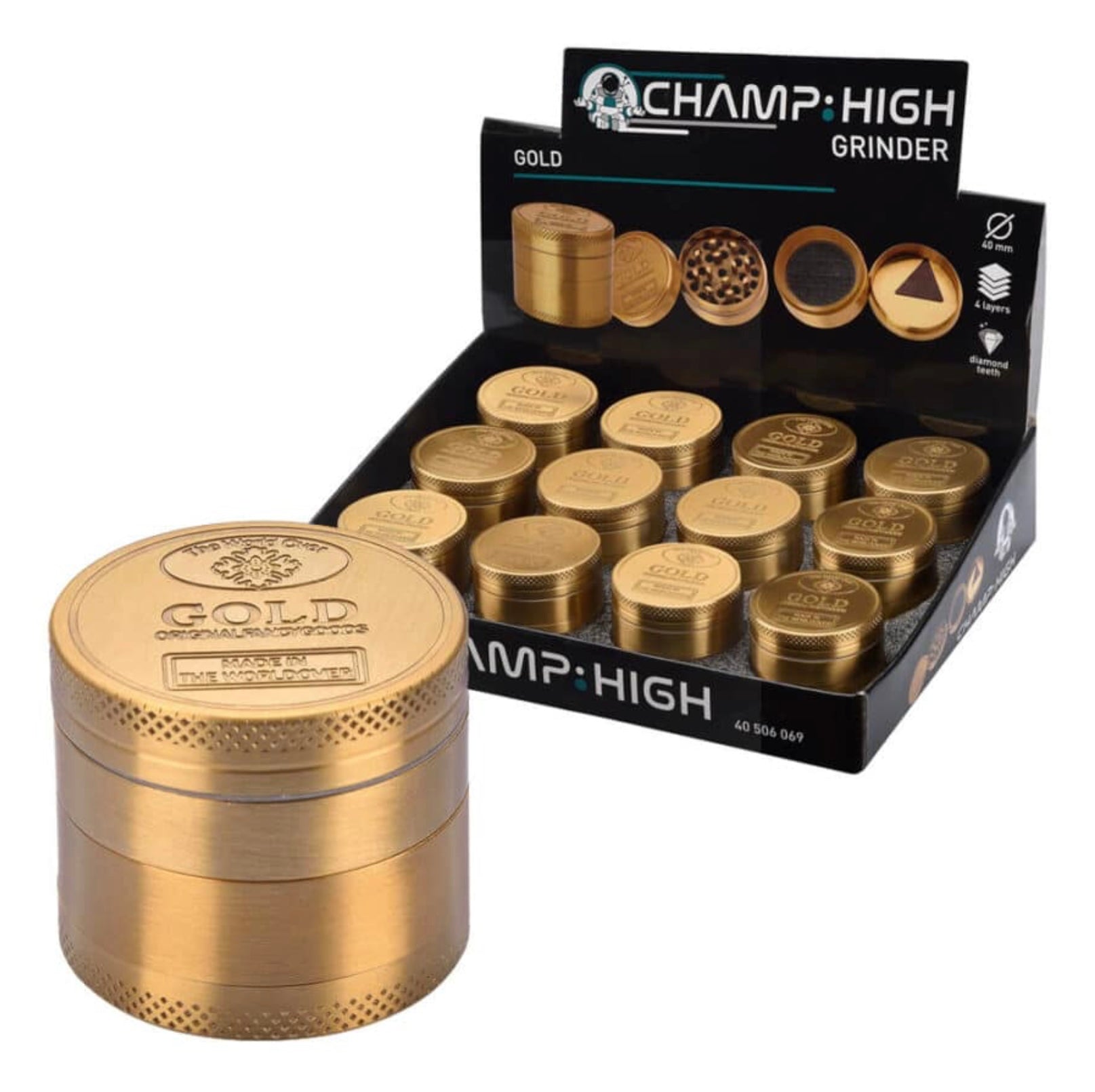 Grinder 40mm Or 4 étages
