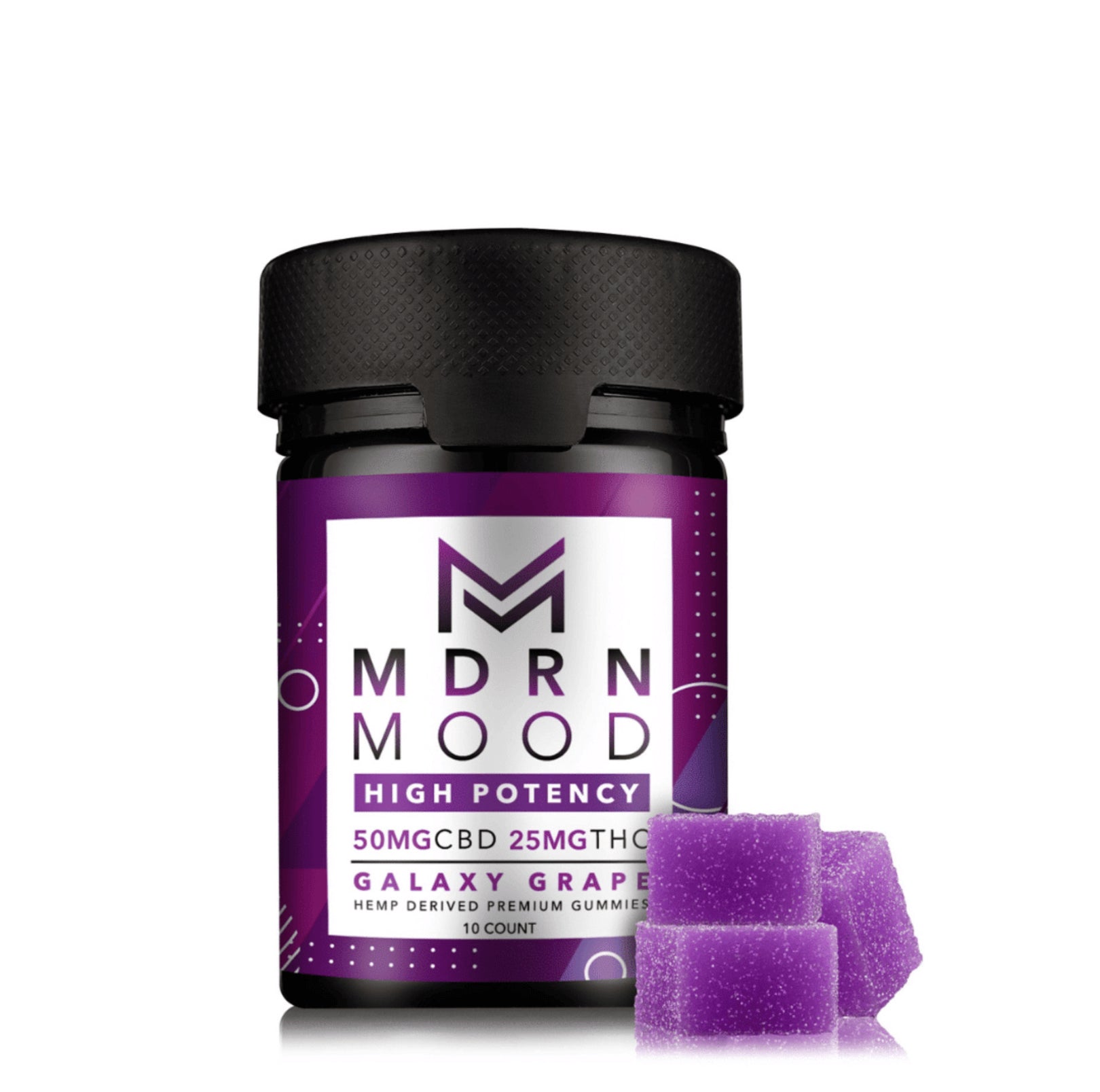 🍇 10 GUMMIES CBD & THC - GALAXY GRAPE - MDRN MOOD