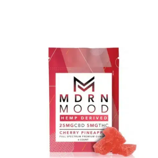 🍒 6 GUMMIES CBD & THC – CHERRY PINEAPPLE – MDRN MOOD
