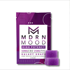 🍇 SACHET DE 2 GUMMIES CBD & THC - GALAXY GRAPE - MDRN MOOD