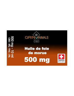 Huile de foie de morue Grin Animals 500 mg