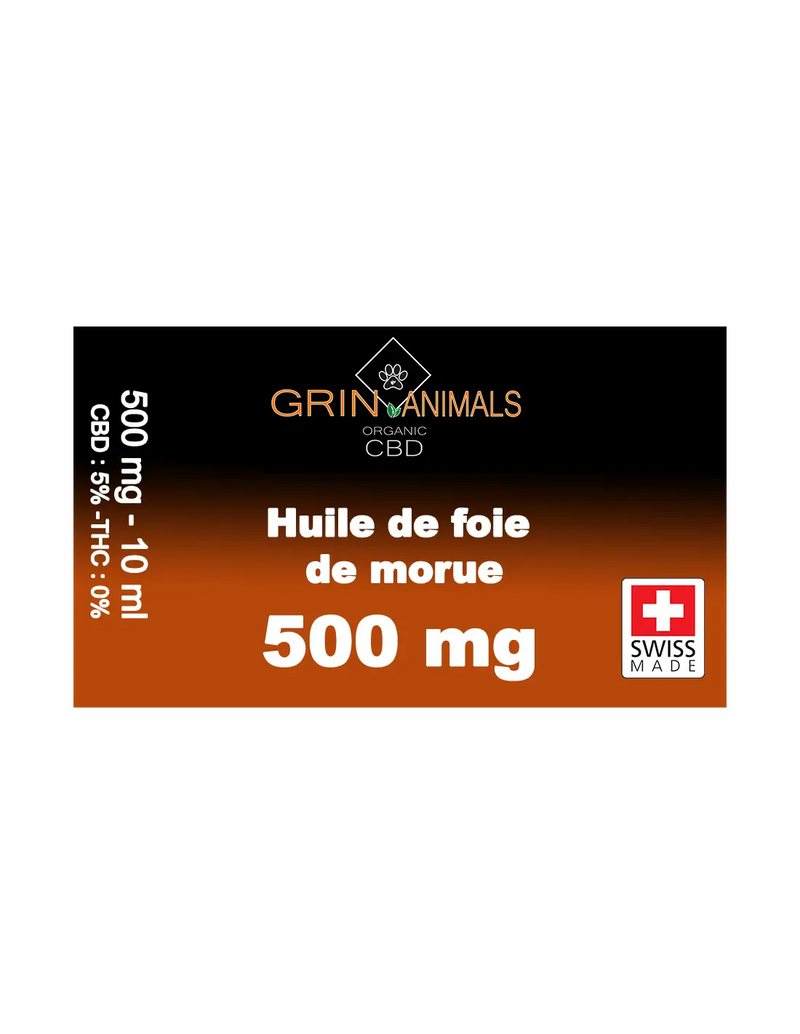 Huile de foie de morue Grin Animals 500 mg