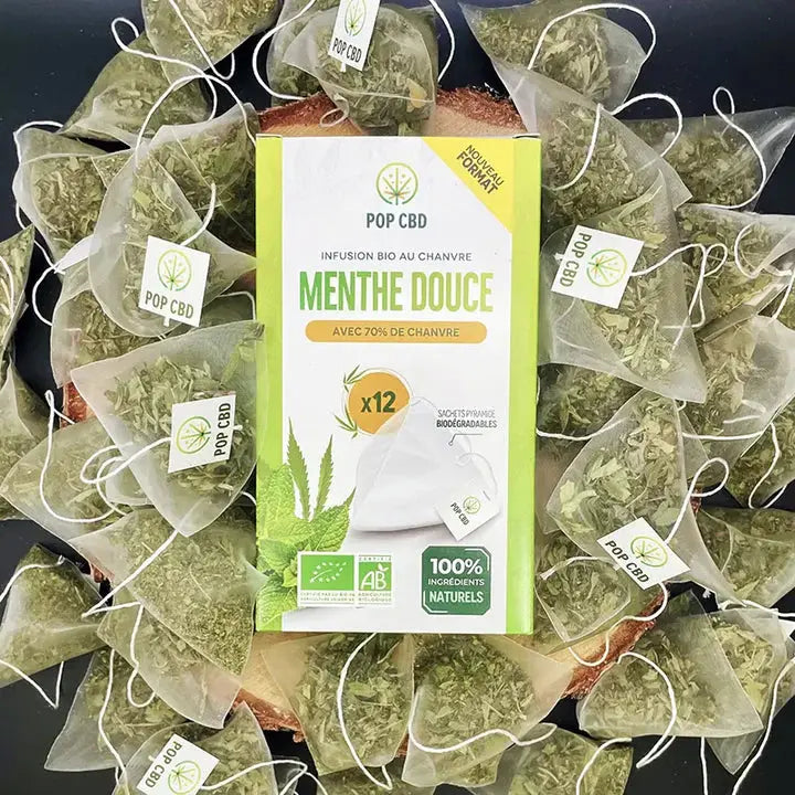 Infusion CBD MENTHE DOUCE 70% de chanvre